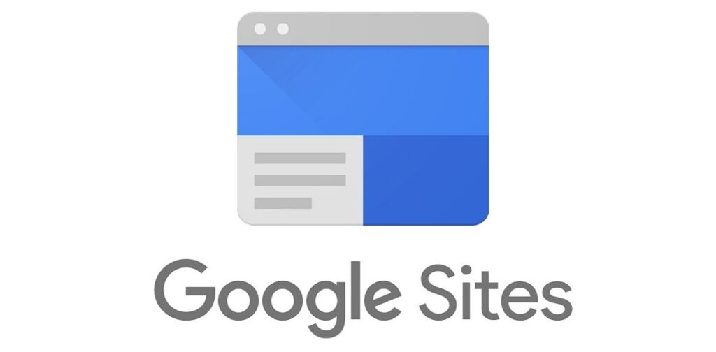 A ferramenta mostra a logo do Google Sites. No artigo, mostramos como utilizar esse recurso nos aulas de português.