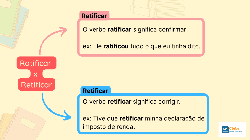 Entenda a diferença entre ratificar e retificar.