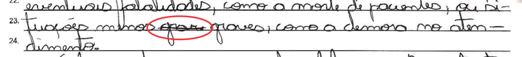 rasura nas provas do Cebraspe (Cespe)