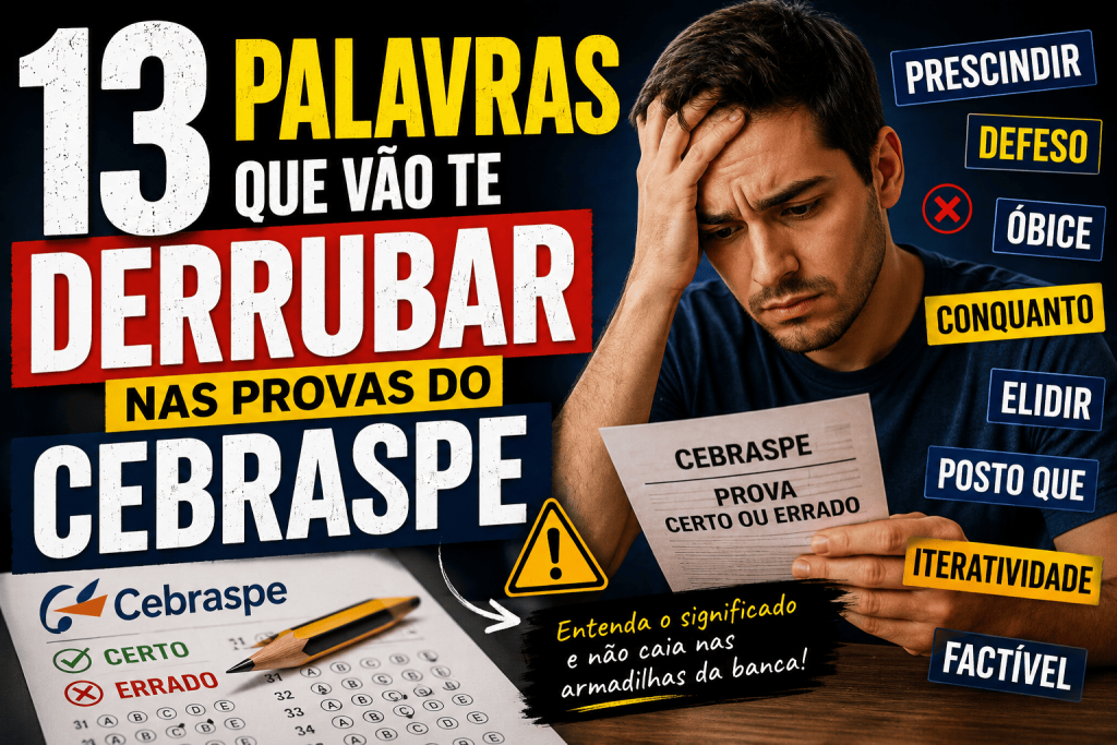 Vocabulário Cebraspe: os 13 termos que derrubam candidatos